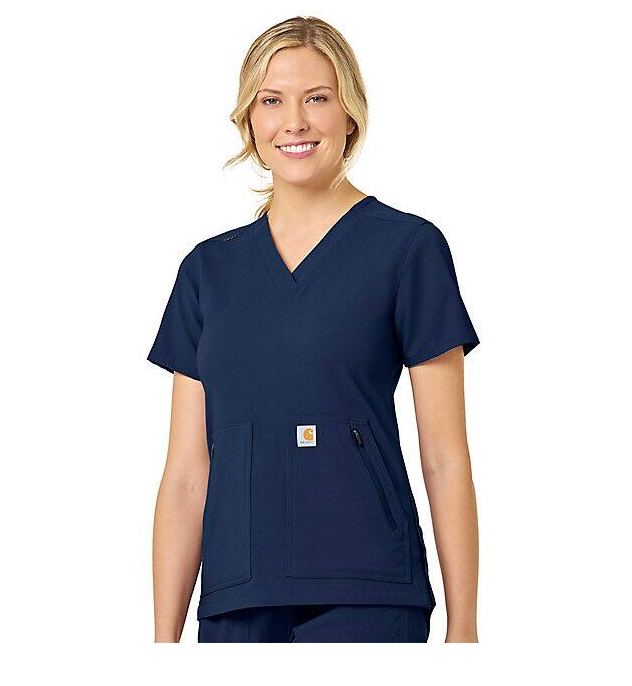 Carhartt Women&#39;s Rugged Flex® 4 Pocket V-Neck Scrub Top - Work World - Workwear, Work Boots, Safety Gear