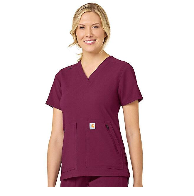 Carhartt Women&#39;s Rugged Flex® 4 Pocket V-Neck Scrub Top - Work World - Workwear, Work Boots, Safety Gear