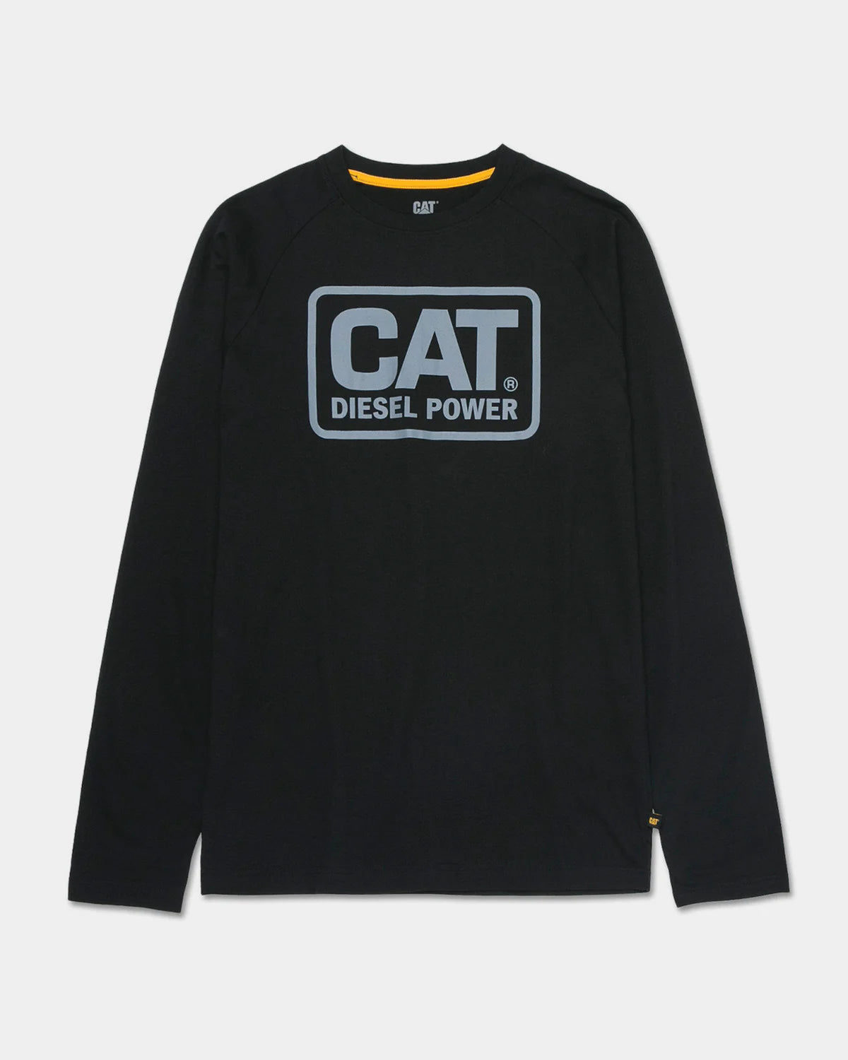 CAT Men's Diesel Power Graphic Long Sleeve T-Shirt Long Sleeve T-Shirts CAT Black/Black 2XL Reg