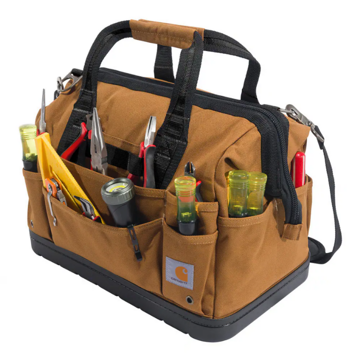 Carhartt Molded Base 33-Pocket Heavyweight 16" Tool Bag Tool Bags Carhartt Carhartt Brown OS