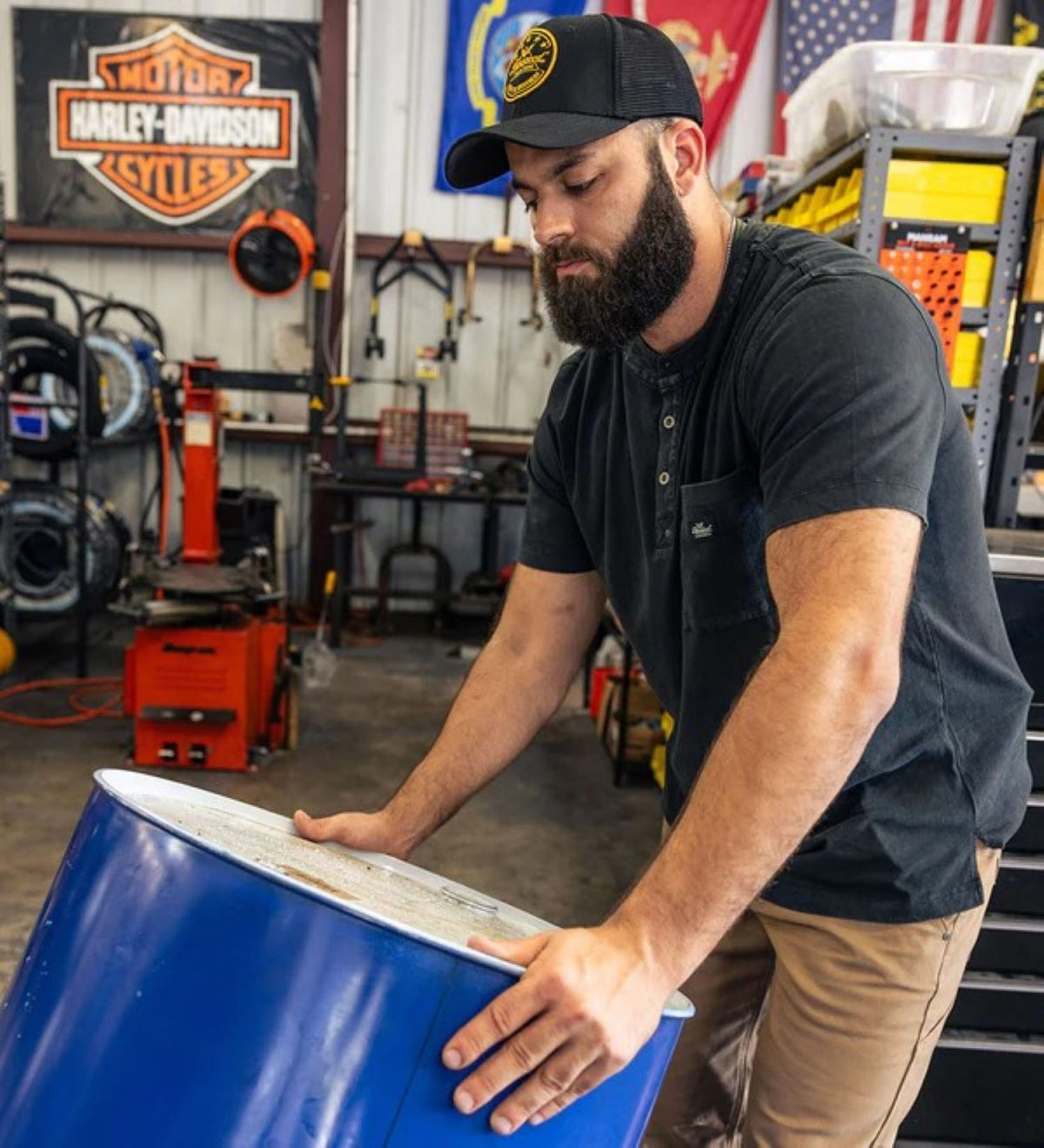 Thorogood Men's Vintage Wash Chest Pocket Short Sleeve Henley - Work World - Workwear, Work Boots, Safety Gear