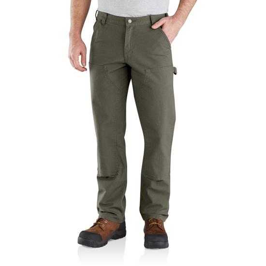 Carhartt Men's Rugged Flex® Relaxed Fit Duck Double-Front Utility Work Pant Pants Carhartt Moss 30 30 Inseam