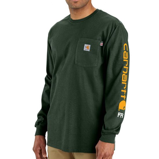 Carhartt Men's Flame Resistant Force® Graphic Long Sleeve T-Shirt Long Sleeve T-Shirts Carhartt Mountain View 2XL Reg