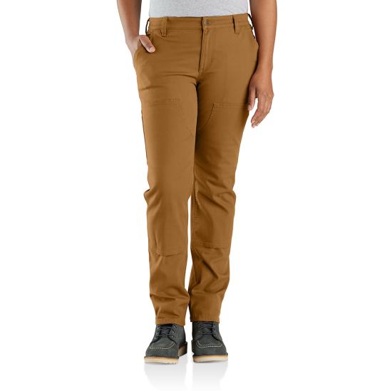 Carhartt Women's Rugged Flex® Double-Front Canvas Pant Pants Carhartt Carhartt Brown 0 Reg