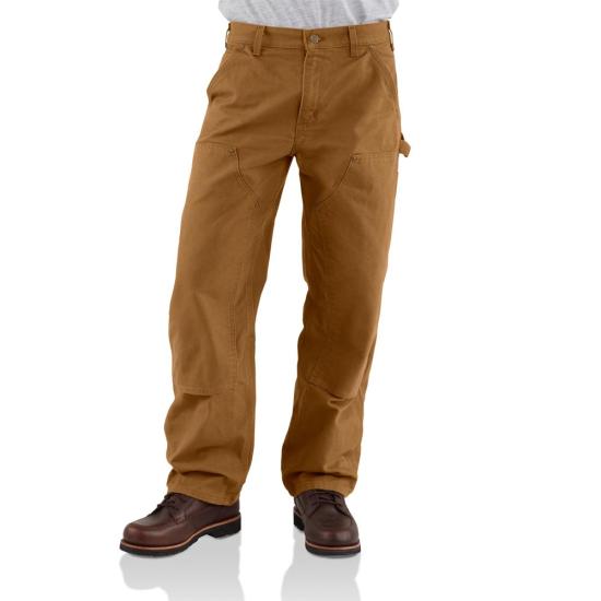 Carhartt Men's Washed Duck Double-Front Work Dungaree Pants Carhartt Carhartt Brown 28 30 Inseam