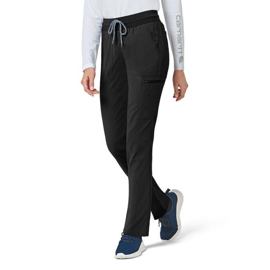 Carhartt Women's Rugged Flex® Modern Fit Slim Leg Pant Scrubs Carhartt Black 2XL Petite
