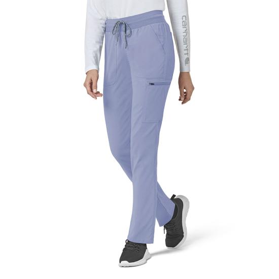 Carhartt Women's Rugged Flex® Modern Fit Slim Leg Pant Scrubs Carhartt Ceil Blue 2XL Petite
