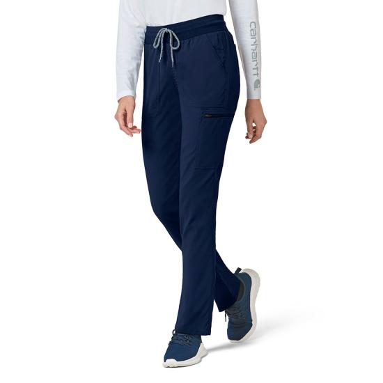 Carhartt Women's Rugged Flex® Modern Fit Slim Leg Pant Scrubs Carhartt Navy 2XL Petite