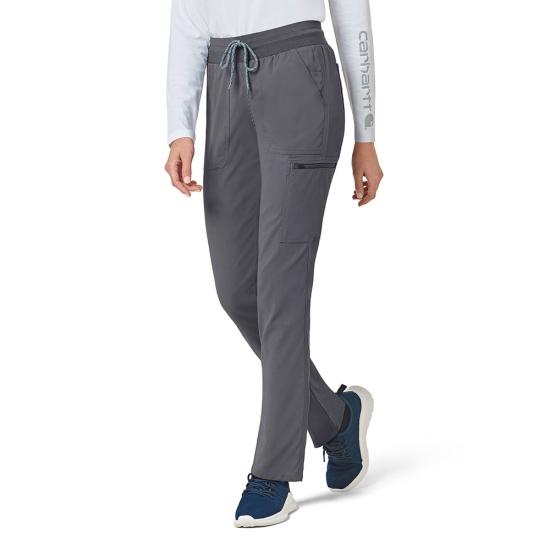 Carhartt Women's Rugged Flex® Modern Fit Slim Leg Pant Scrubs Carhartt Pewter 2XL Petite