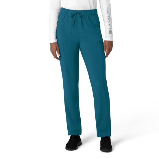 Carhartt Women's Force® Modern Fit Straight Leg Scrub Pant Scrubs Carhartt Caribbean 2XL Reg