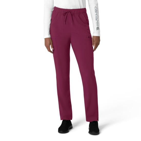 Carhartt Women's Force® Modern Fit Straight Leg Scrub Pant Scrubs Carhartt Wine 2XL Reg