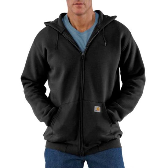 Carhartt Men's Loose Fit Midweight Full-Zip Sweatshirt Sweatshirts & Hoodies Carhartt Black 2XL Reg