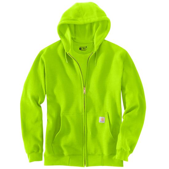 Carhartt Men's Loose Fit Midweight Full-Zip Sweatshirt Sweatshirts & Hoodies Carhartt Brite Lime 2XL Reg