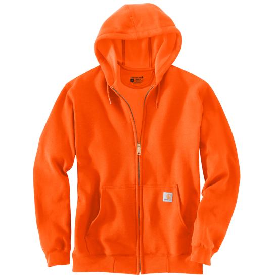 Carhartt Men's Loose Fit Midweight Full-Zip Sweatshirt Sweatshirts & Hoodies Carhartt Brite Orange 2XL Reg