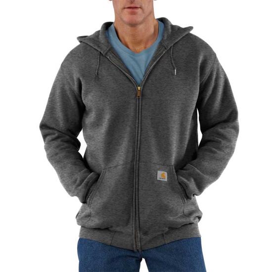 Carhartt Men's Loose Fit Midweight Full-Zip Sweatshirt Sweatshirts & Hoodies Carhartt Carbon Heather 2XL Reg