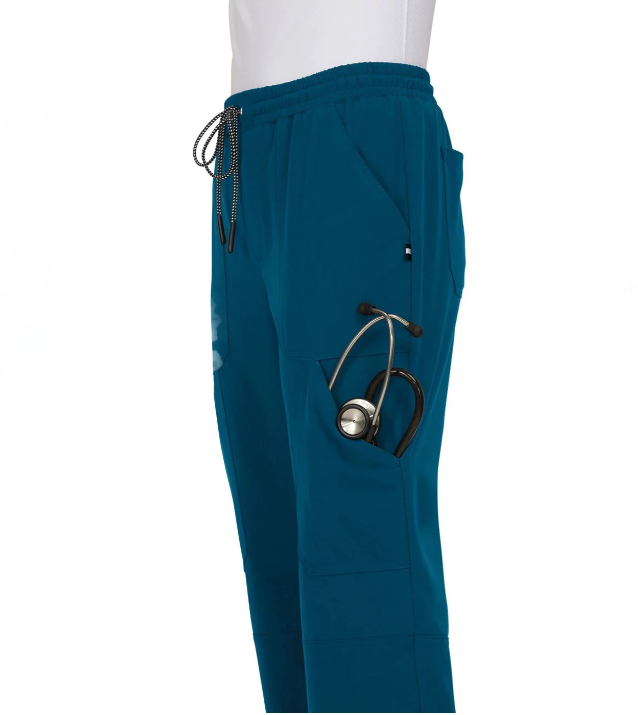 koi Women&#39;s Good Vibe Jogger Pant_Caribbean Blue - Work World - Workwear, Work Boots, Safety Gear