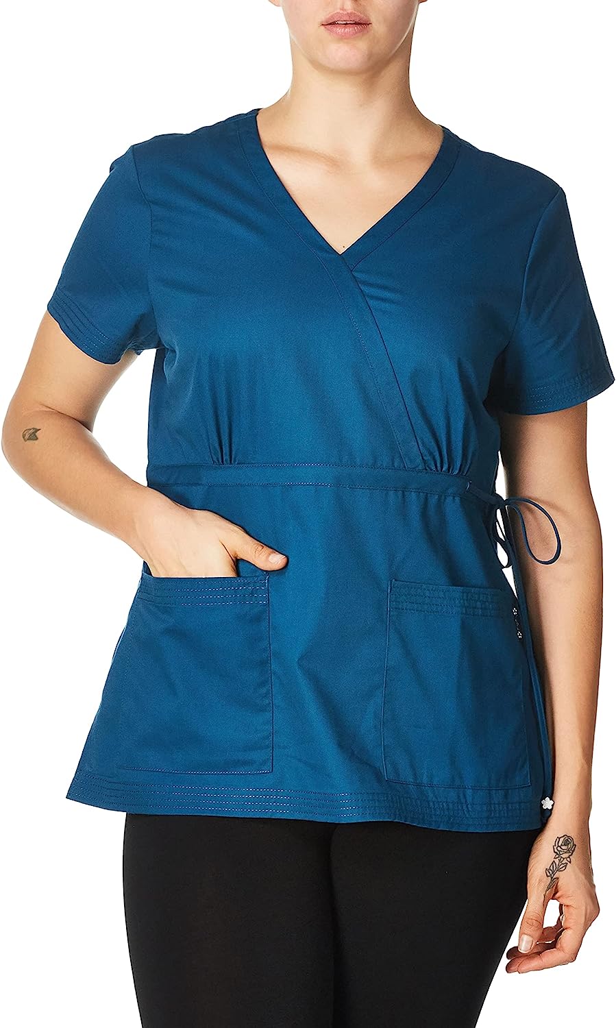 koi Women&#39;s Katelyn Scrub Top_Caribbean Blue - Work World - Workwear, Work Boots, Safety Gear