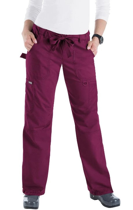 koi Women&#39;s Lindsey Drawstring Scrub Pant_Wine - Work World - Workwear, Work Boots, Safety Gear