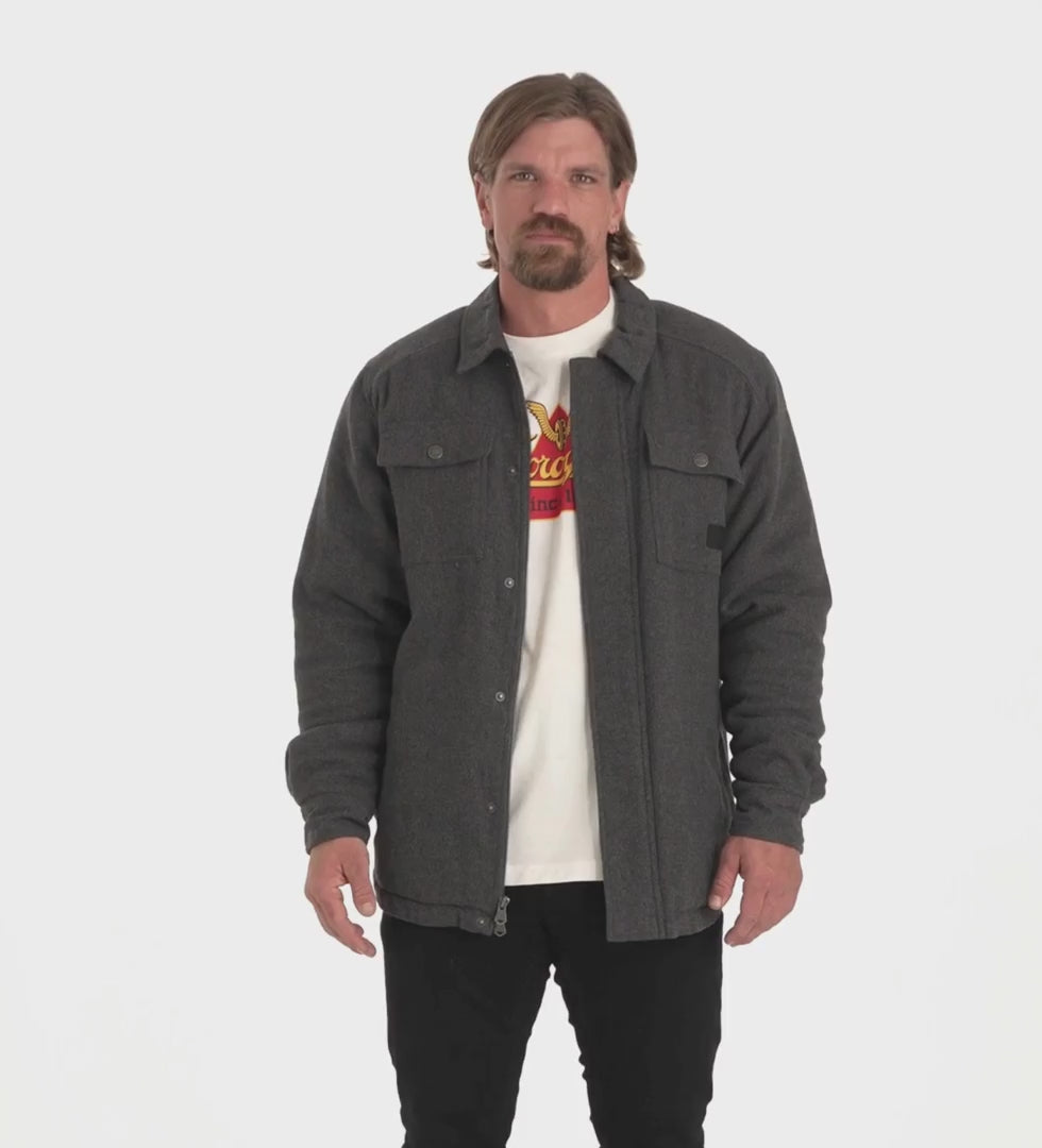 Thorogood Men's Merrill Heavyweight Berber-Lined Zip Shirt Jacket Jackets & Coats Thorogood