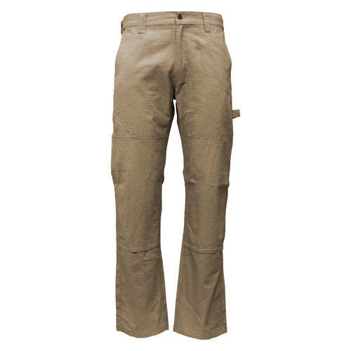 KEY Men's Rip Stop Double Knee Dungaree Pants KEY Khaki 30 30 Inseam