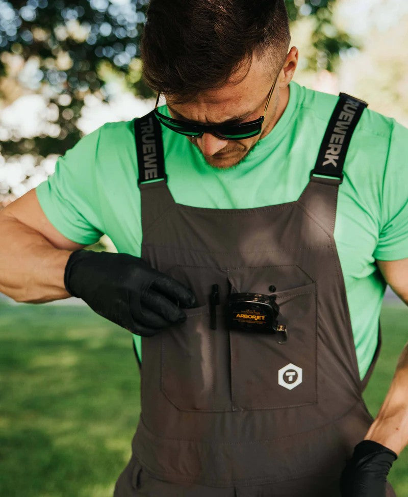 TRUEWERK Men's T1 Overall Lightweight Stretch Double-Front Bib