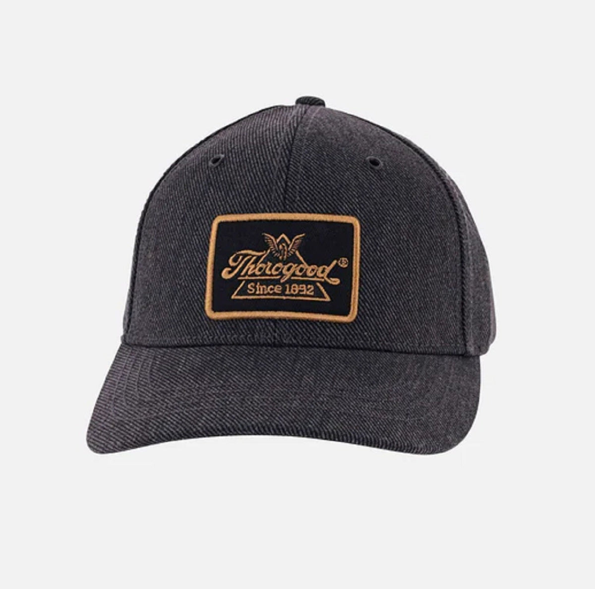 Thorogood Classic Logo Patch Stretch Cap Hats & Caps Thorogood Black OS