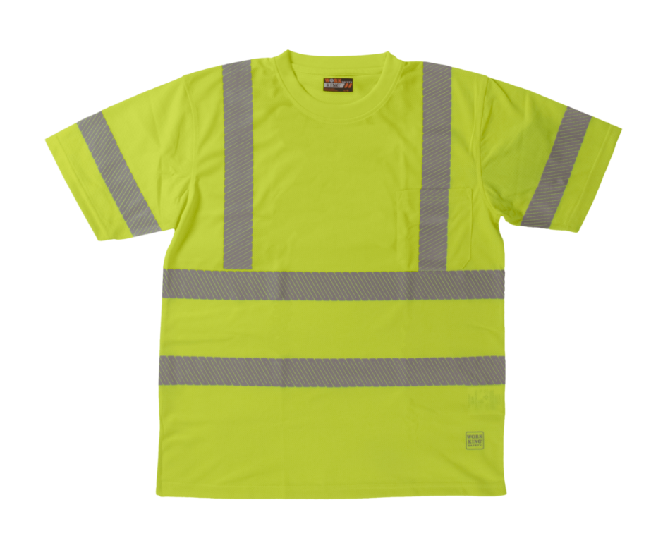 Tough Duck Unisex Class 2 Safety Short Sleeve T-Shirt Work Shirts Tough Duck Fluorescent Green 2XL Reg