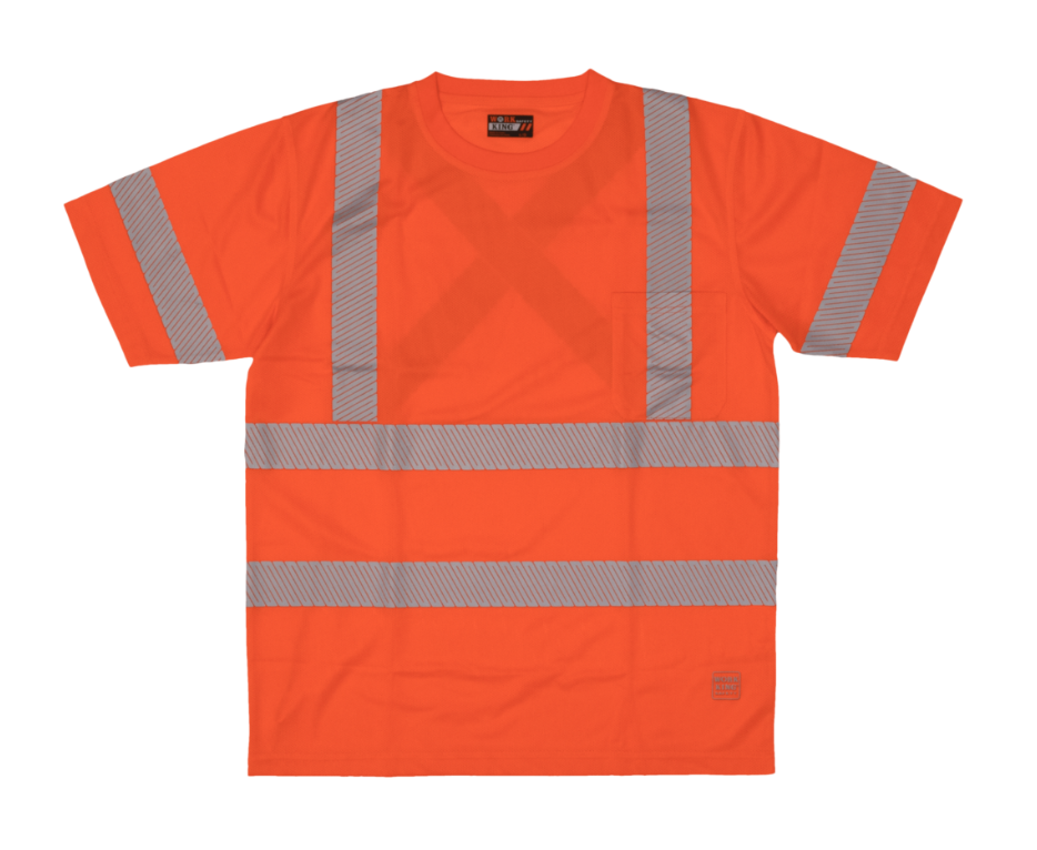 Tough Duck Unisex Class 2 Safety Short Sleeve T-Shirt Work Shirts Tough Duck Fluorescent Orange 2XL Reg