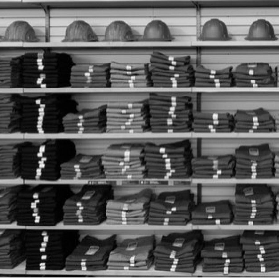 Carhartt display in Work World Reno.