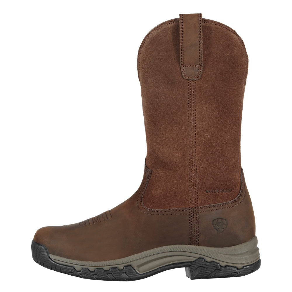 Ariat Women's Terrain Pull-On Waterproof Soft Toe Work Boot Western Boots Ariat Brown 10 B