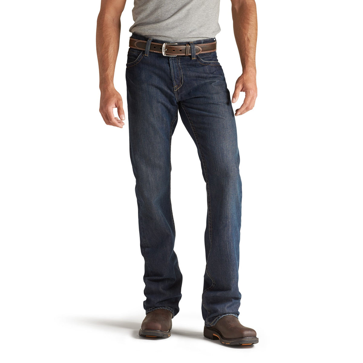 Ariat Men's Flame Resistant M4 Relaxed Basic Boot Cut Jean Pants Ariat Shale 29 32 Inseam