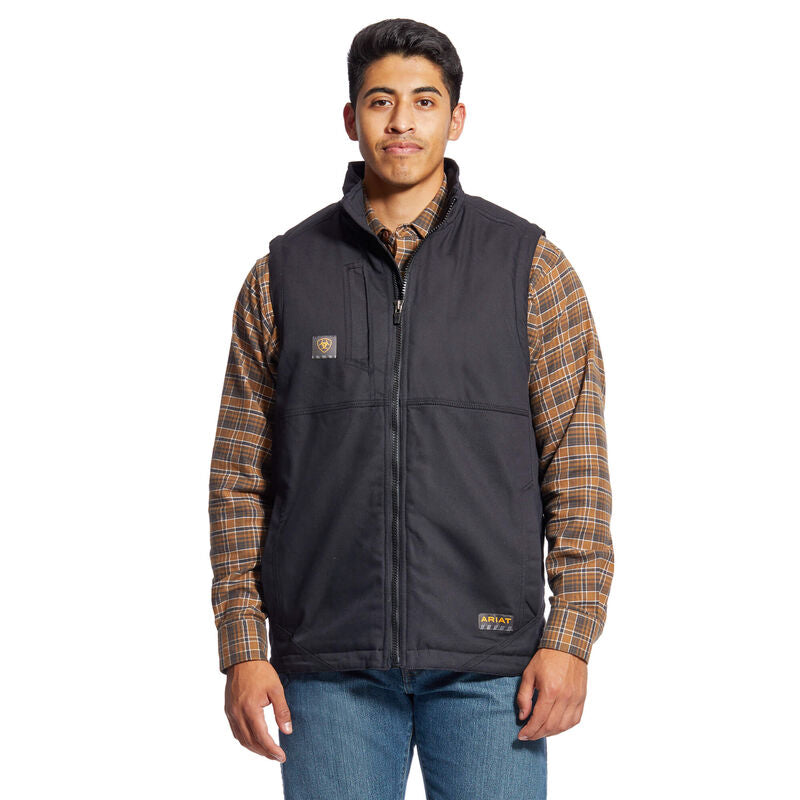 Ariat Men&#39;s Rebar DuraCanvas Vest - Work World - Workwear, Work Boots, Safety Gear