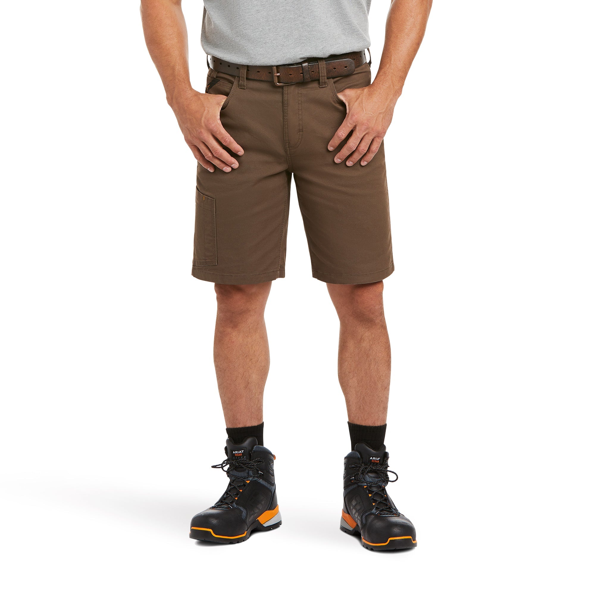 Ariat Men's 10" Rebar DuraStretch Made Tough Shorts_Wren - Work World - Workwear, Work Boots, Safety Gear