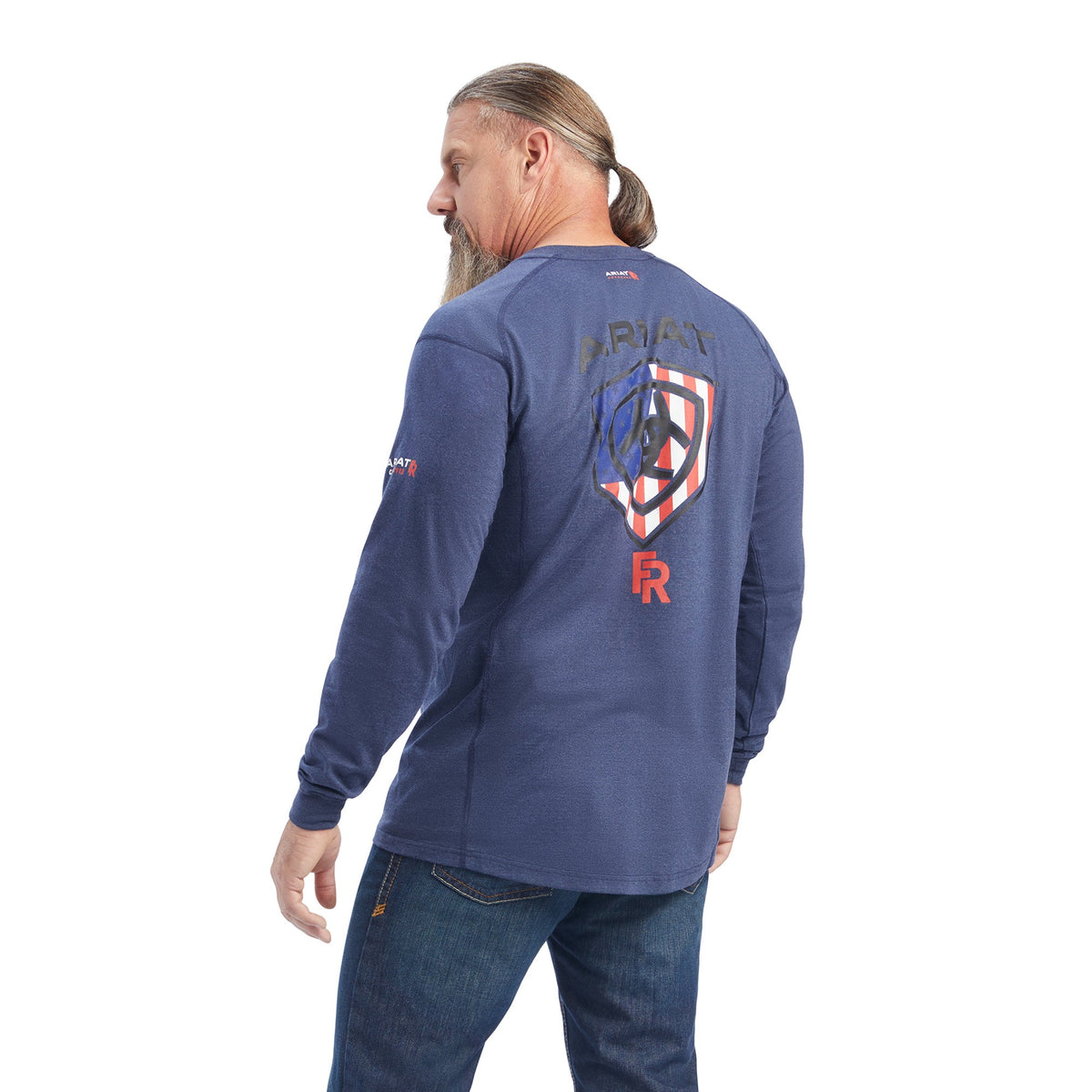 Ariat Men&#39;s FR Air Service Graphic Long Sleeve T-Shirt - Work World - Workwear, Work Boots, Safety Gear