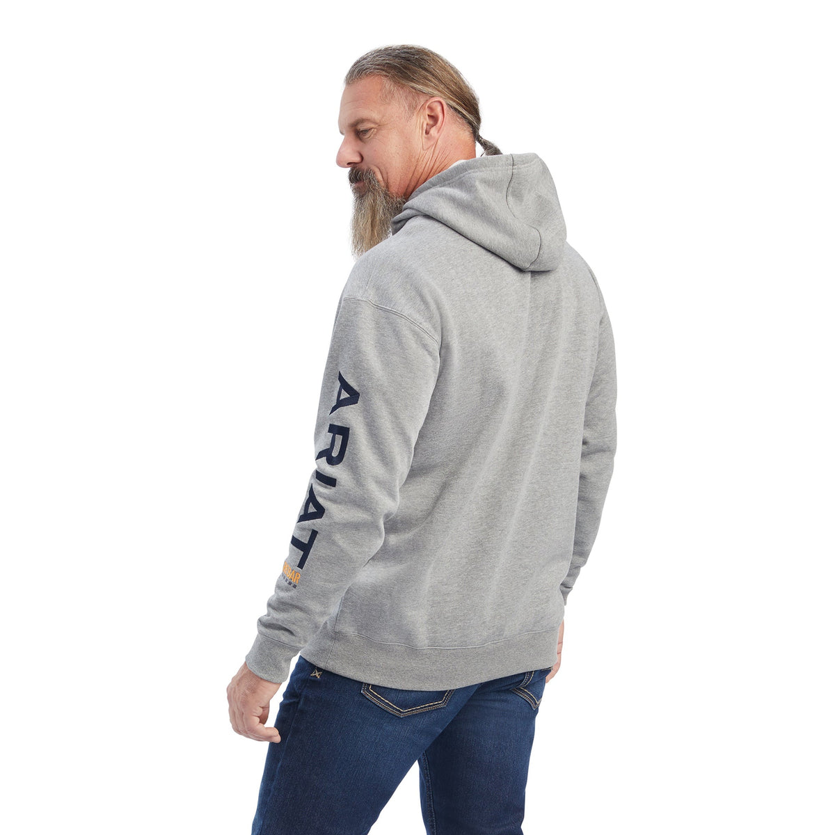 Ariat Men&#39;s Rebar Graphic Hoodie_Heather Grey - Work World - Workwear, Work Boots, Safety Gear