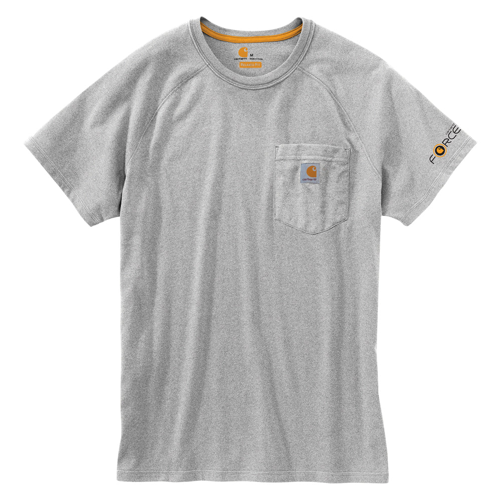 Carhartt Men's Force® Delmont Short Sleeve T-Shirt_Heather Grey T-Shirts Carhartt