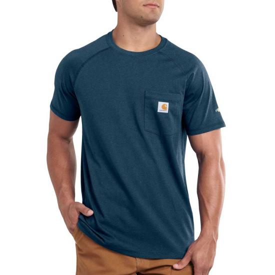 Carhartt Men's Force® Delmont Short Sleeve T-Shirt_Light Huron Heather T-Shirts Carhartt