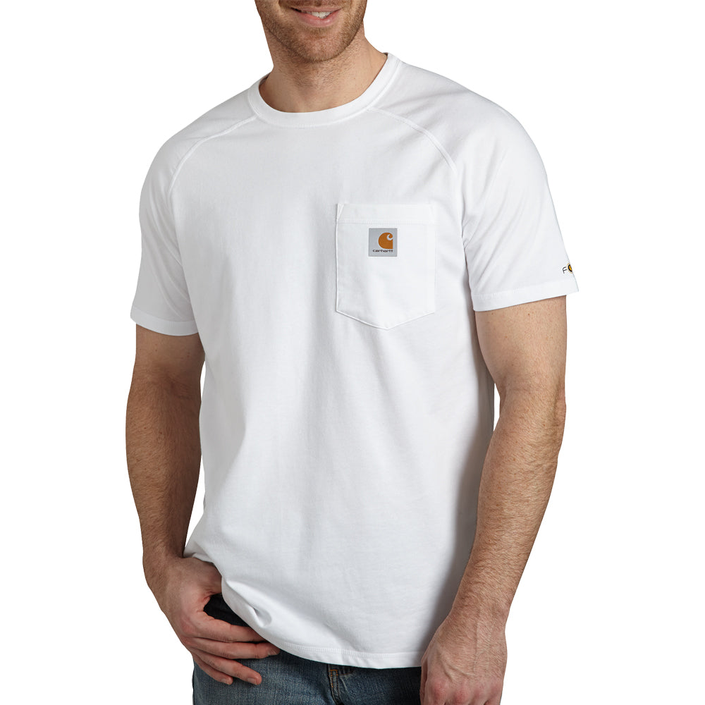 Carhartt Men's Force® Delmont Short Sleeve T-Shirt_White T-Shirts Carhartt