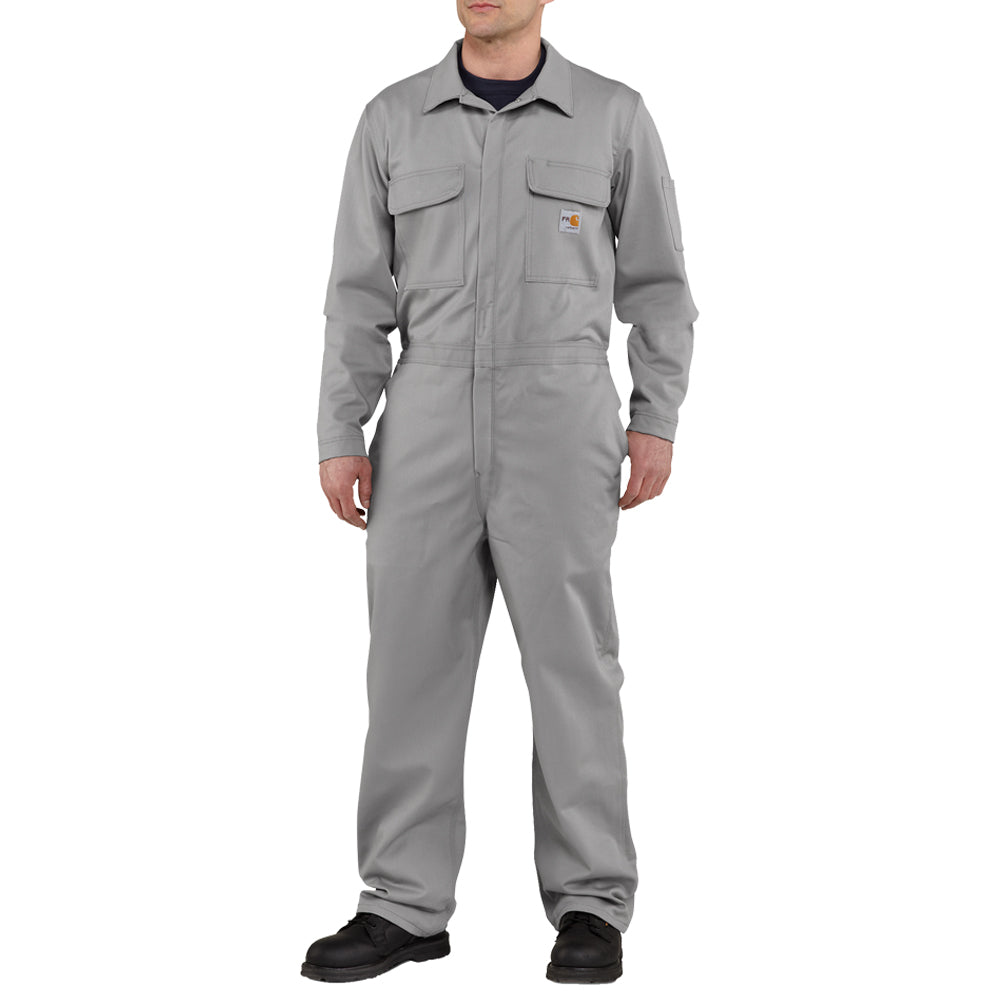 Carhartt Men&#39;s Flame Resistant Twill Coverall_Grey - Work World - Workwear, Work Boots, Safety Gear