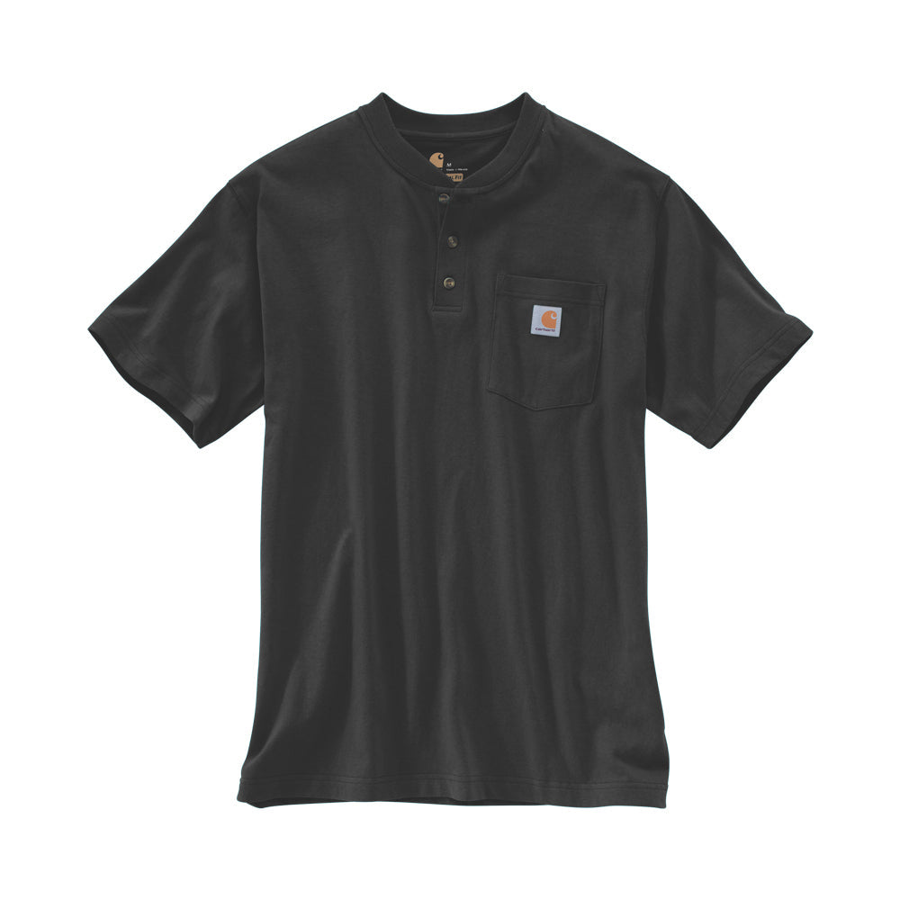 Carhartt Men&#39;s Short Sleeve Pocket Henley_Black - Work World - Workwear, Work Boots, Safety Gear