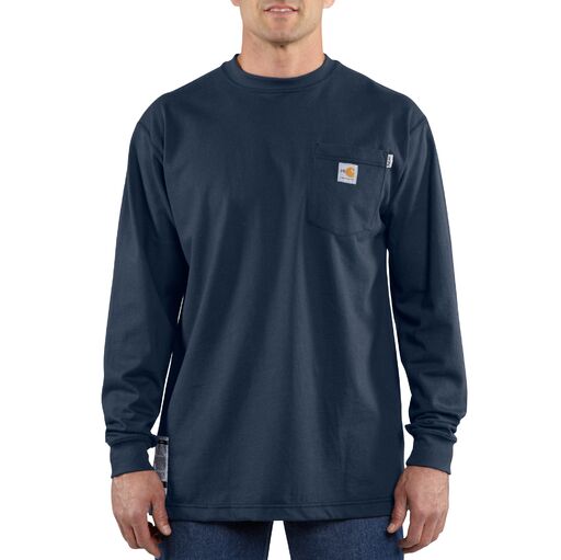 Carhartt Men&#39;s Flame Resistant Force Long Sleeve T-Shirt - Work World - Workwear, Work Boots, Safety Gear