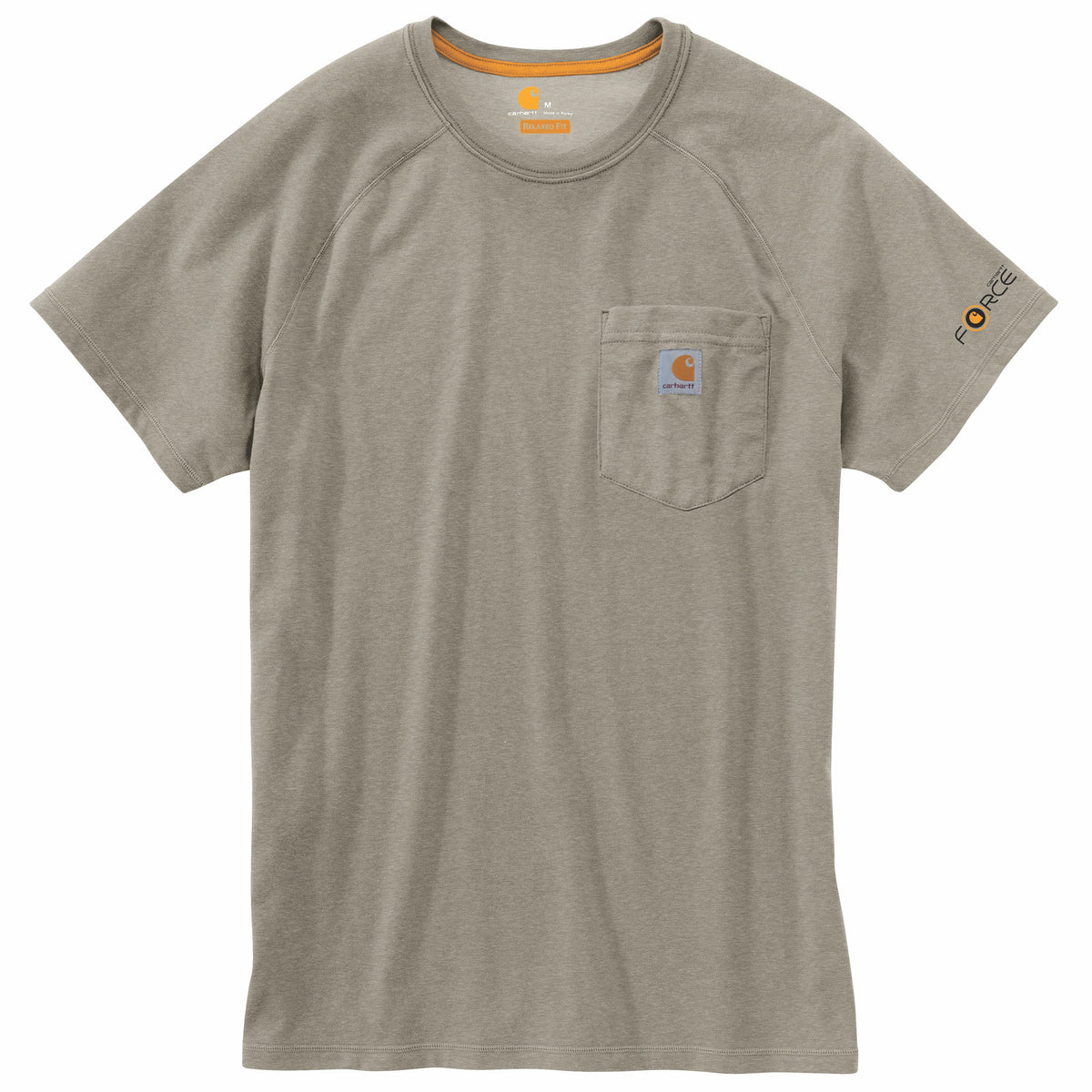 Carhartt Men's Force® Delmont Short Sleeve T-Shirt_Greige Heather T-Shirts Carhartt
