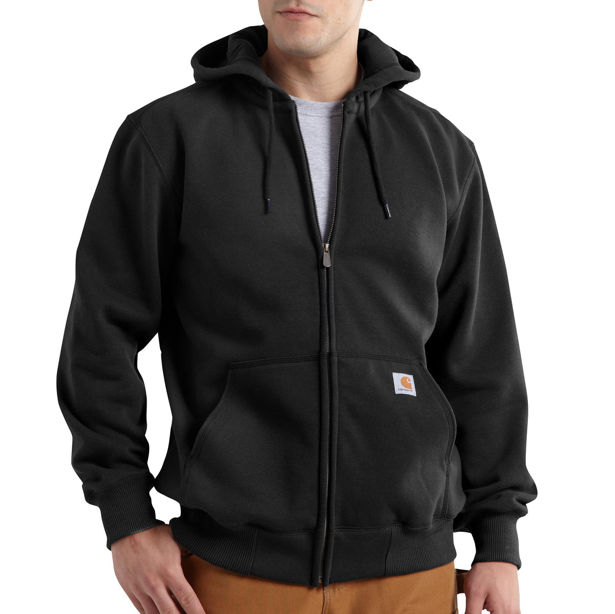 Carhartt Men's Rain Defender® Loose Fit Heavyweight Full-Zip Sweatshirt Sweatshirts & Hoodies Carhartt Black 2XL Reg