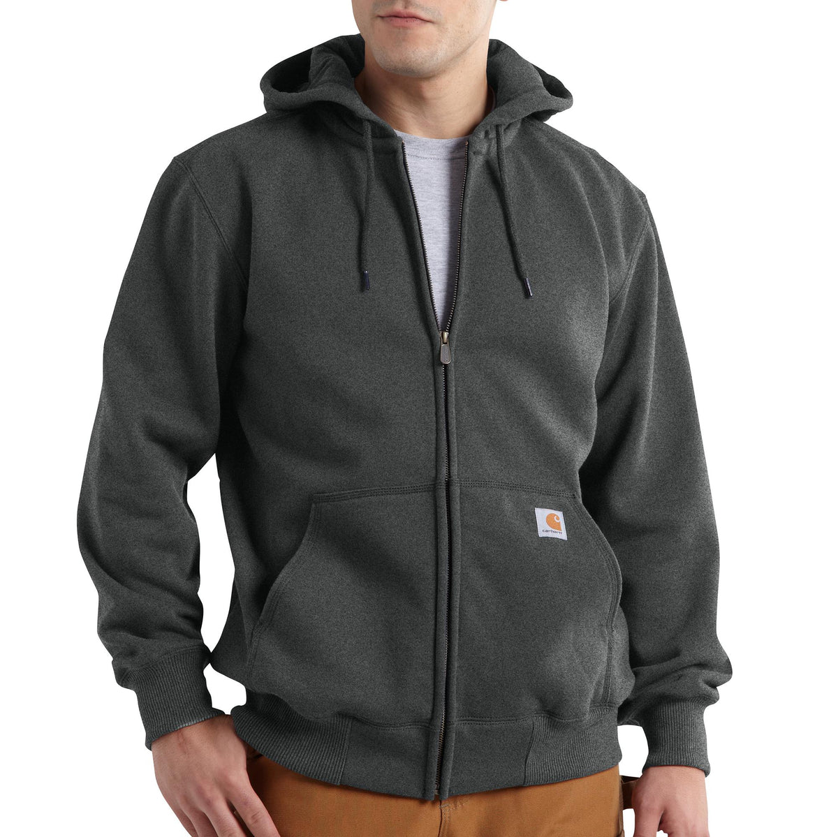 Carhartt Men's Rain Defender® Loose Fit Heavyweight Full-Zip Sweatshirt Sweatshirts & Hoodies Carhartt Carbon Heather 2XL Reg