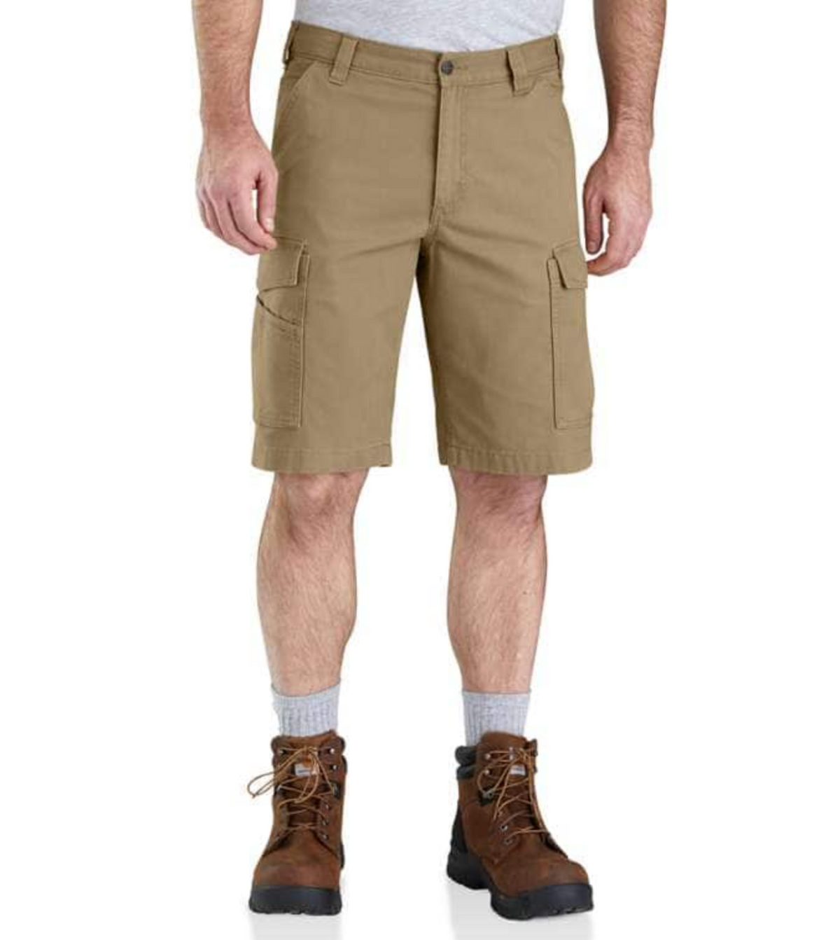 Carhartt Men&#39;s Rugged Flex® Relaxed Fit Canvas Cargo Work Short_Dark Khaki - Work World - Workwear, Work Boots, Safety Gear