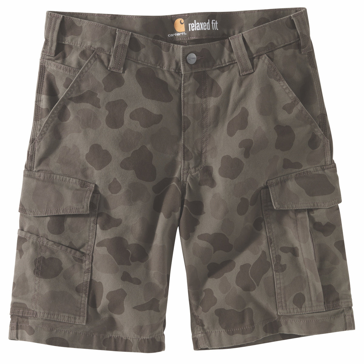 Carhartt Men&#39;s Rugged Flex® Relaxed Fit Canvas Cargo Work Short_Tarmac/Duck Camo - Work World - Workwear, Work Boots, Safety Gear