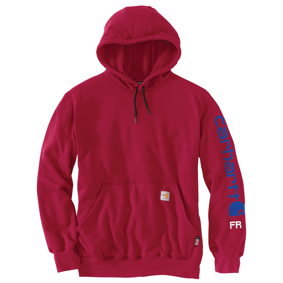 Carhartt Men's Flame Resistant Force® Relaxed Fit Hoodie Sweatshirts & Hoodies Carhartt Industry Red 2XL Reg