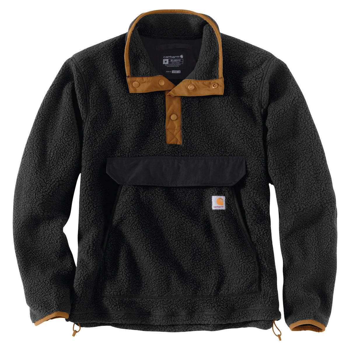 Carhartt Men's Relaxed Fit Snap Front Fleece Pullover Sweatshirts & Hoodies Carhartt