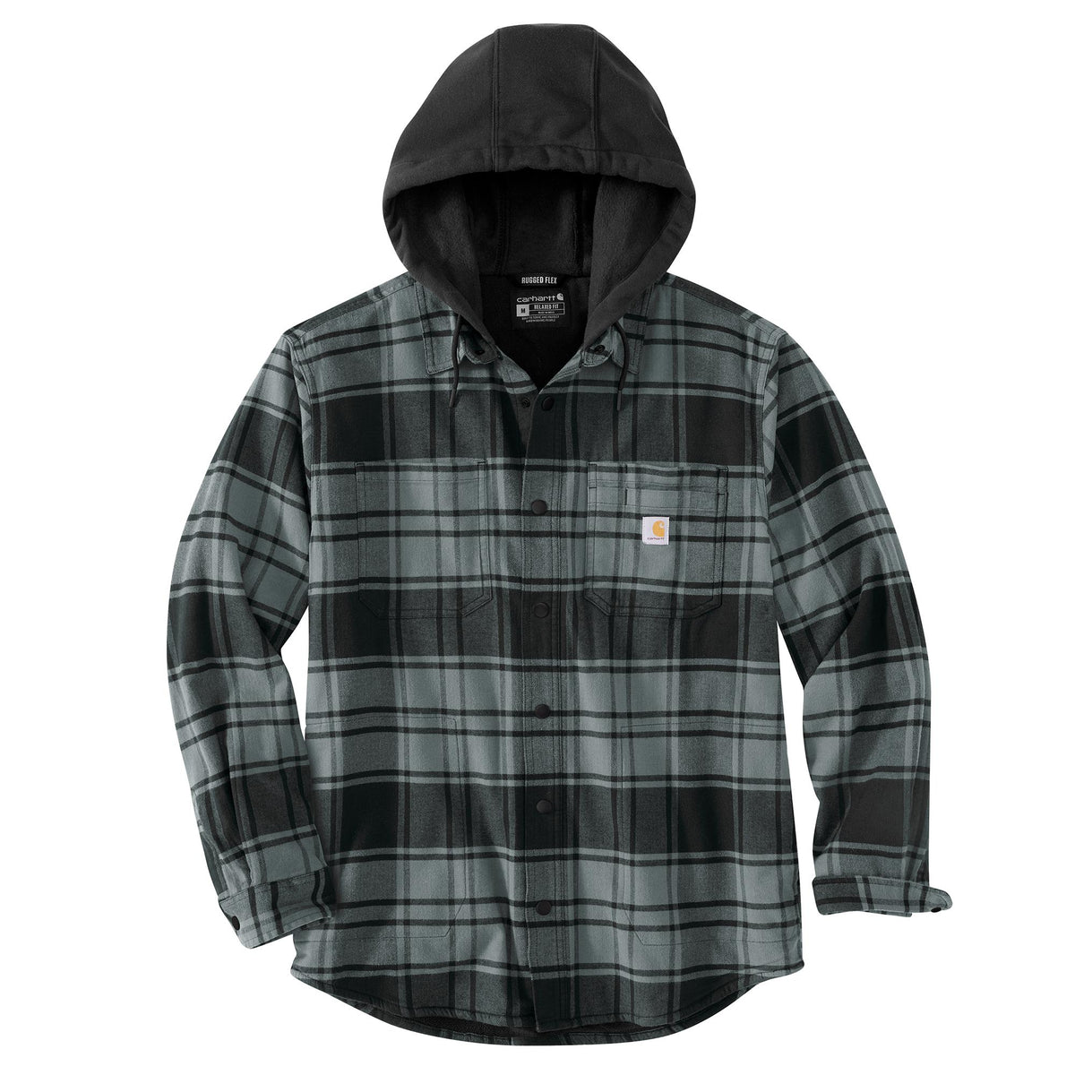 Carhartt Men's Rugged Flex® Flannel Hooded Shirt Jac Jackets & Coats Carhartt Elm 2XL Reg