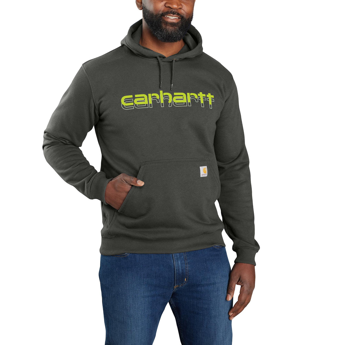 Carhartt Men's Rain Defender® Logo Graphic Sweatshirt Sweatshirts & Hoodies Carhartt Peat 2XL Reg